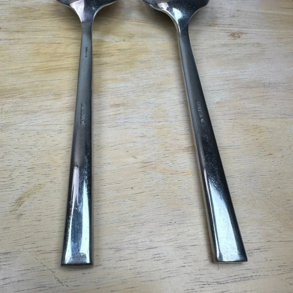 Oneida PORTER Serving‎ Spoons 2pc Silver Stainless Steel Slotted & Solid Kitchen